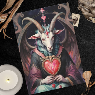 Baphomet Gothic Valentinstag Jeder Bereich Feiertagskarte