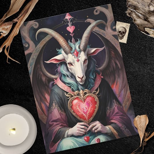 Baphomet Gothic Valentinstag Jeder Bereich Feiertagskarte