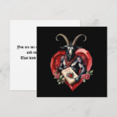 Baphomet gothischer Valentinstag Liebe Feiertagskarte (Vorne/Hinten)