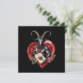 Baphomet gothischer Valentinstag Liebe Feiertagskarte (Stehend Vorderseite)