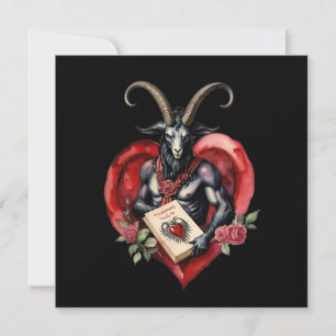 Baphomet gothischer Valentinstag Liebe Feiertagskarte