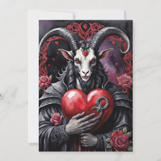 Baphomet gothischer Valentinstag Liebe Feiertagskarte