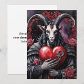 Baphomet gothischer Valentinstag Liebe Feiertagskarte (Vorne/Hinten)