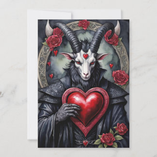 Baphomet gothischer Valentinstag Liebe Feiertagskarte