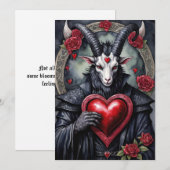 Baphomet gothischer Valentinstag Liebe Feiertagskarte (Vorne/Hinten)