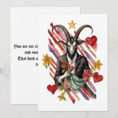 Baphomet gothischer Valentinstag Liebe Feiertagskarte (Vorne/Hinten)
