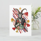 Baphomet gothischer Valentinstag Liebe Feiertagskarte (Stehend Vorderseite)