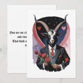 Baphomet gothischer Valentinstag Liebe Feiertagskarte (Vorne/Hinten)