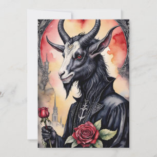 Baphomet gothisches Valentinstags-Liebesdesign Feiertagskarte