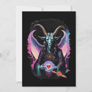 Baphomet gothisches Valentinstags-Liebesdesign Feiertagskarte
