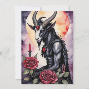 Baphomet gothisches Valentinstags-Liebesdesign Feiertagskarte