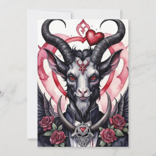 Baphomet gothisches Valentinstags-Liebesmotiv Feiertagskarte