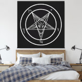 Baphomet HUGE 40"x40" Art on Stretched Canvass Leinwanddruck (Insitu (Schlafzimmer))