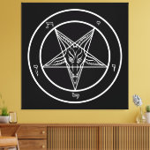 Baphomet HUGE 40"x40" Art on Stretched Canvass Leinwanddruck (Insitu (Wohnzimmer))
