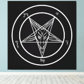 Baphomet HUGE 40"x40" Art on Stretched Canvass Leinwanddruck (Insitu (Holzboden))