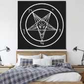 Baphomet HUGE 40"x40" Art on Stretched Canvass Leinwanddruck (Insitu (Schlafzimmer))