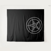 Baphomet HUGE Ritual Chamber Tapestry 88"x104" Wandteppich (Vorderseite (Horizontal))
