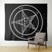 Baphomet HUGE Tapestry 88" x 104" Wandteppich (Beispiel (Horizontal))