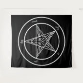 Baphomet HUGE Tapestry 88" x 104" Wandteppich (Vorderseite (Horizontal))