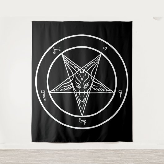Baphomet HUGE Tapestry 88" x 104" Wandteppich (Vorderseite)