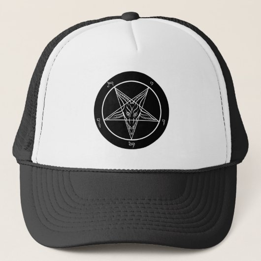 Baphomet Hut Truckerkappe (Vorderseite)