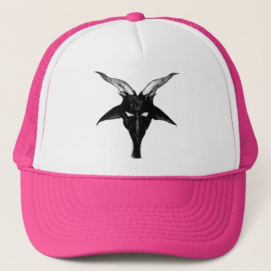 Baphomet Illuminati Hut Truckerkappe (Vorderseite)