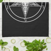 Baphomet im altem Stil 16x24 auf Baumwolltwill Geschirrtuch (Gefaltet)