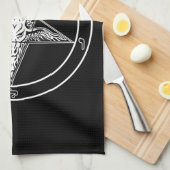 Baphomet im altem Stil 16x24 auf Baumwolltwill Geschirrtuch (Viertel Falte)