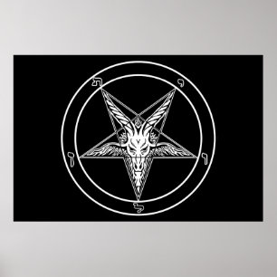 Baphomet im altem Stil ENORMES Plakat 40" x60 "