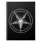 Baphomet im altem Stil gewundenes Notizbuch Notizblock (Vorderseite)