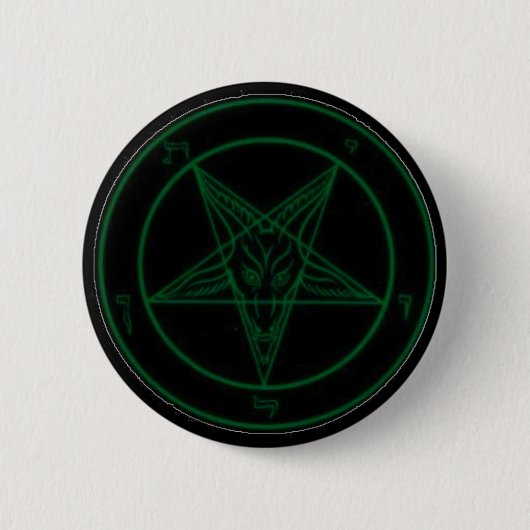 Baphomet im Grün Button (Vorderseite)