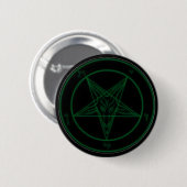 Baphomet im Grün Button (Vorne & Hinten)