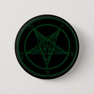 Baphomet im Grün Button