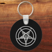 Baphomet Inverted Pentagram Goat Satanic Logo Schlüsselanhänger (Vorderseite)