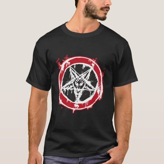 Baphomet Inverted Pentagram T-Shirt (Vorderseite)