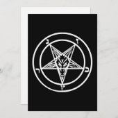 Baphomet Invertierte Pentagramm Ziegenziege Satani Feiertagskarte (Vorne/Hinten)