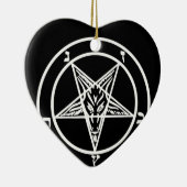 Baphomet Invertierte Pentagramm Ziegenziege Satani Keramik Ornament (Rechts)