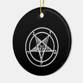Baphomet Invertierte Pentagramm Ziegenziege Satani Keramik Ornament (Links)