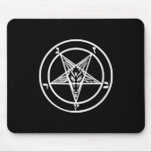 Baphomet Invertierte Pentagramm Ziegenziege Satani Mousepad (Vorne)