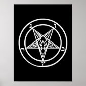 Baphomet Invertierte Pentagramm Ziegenziege Satani Poster (Vorne)