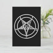 Baphomet Invertierte Pentagramm Ziegenziege Satani Save The Date (Stehend Vorderseite)