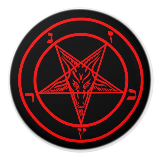 Baphomet Keramikknauf (Vorderseite)