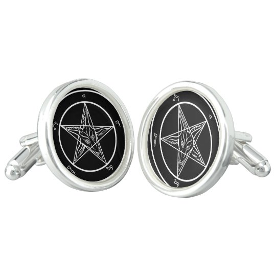 Baphomet Kirche Von Satan Manschetten Knopfe Zazzle De