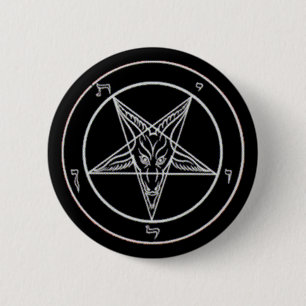 Baphomet Knopf Button