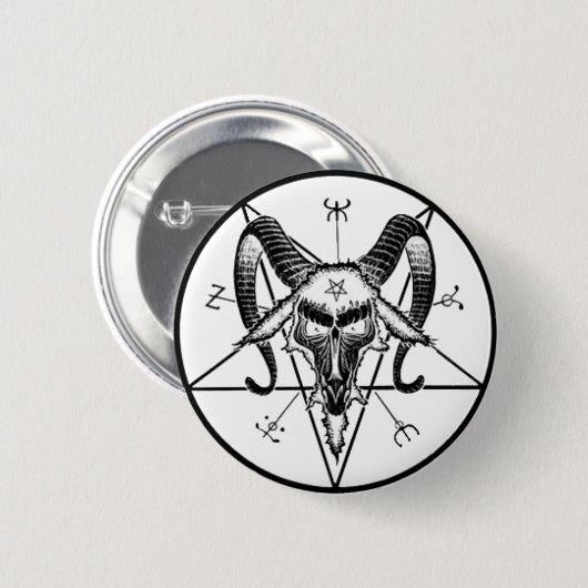 Baphomet Knopf/Button Button (Vorne & Hinten)