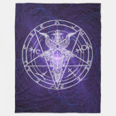 Baphomet leeres Energie-Schwarz-Licht Fleecedecke (Vorderseite)