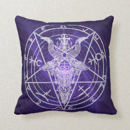 Baphomet leeres Energie-Schwarz-Licht Kissen