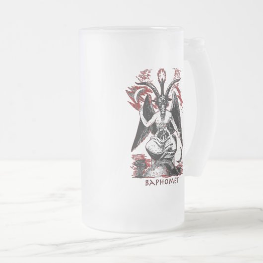 Baphomet Mattglas Bierglas (VorderseiteRechts)