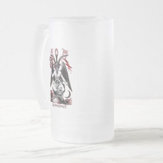Baphomet Mattglas Bierglas (Vorderseite Links)