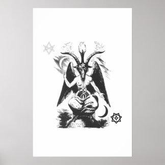 Baphomet mit heiligen Siegeln Poster